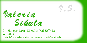 valeria sikula business card